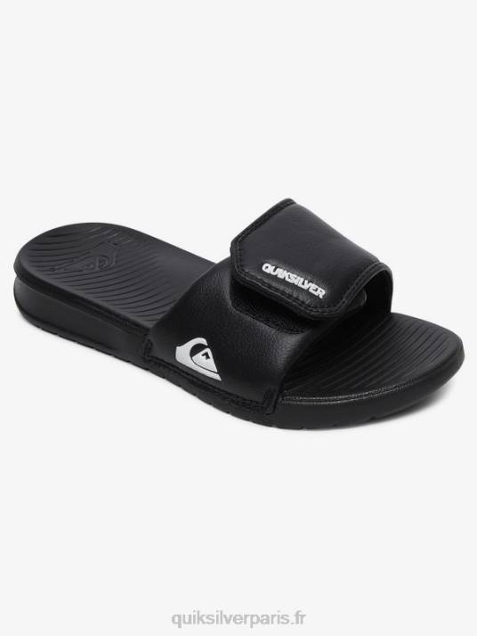 garçons Quiksilver 8-16 curseurs de réglage de la côte lumineuse D6PT2185 noir blanc