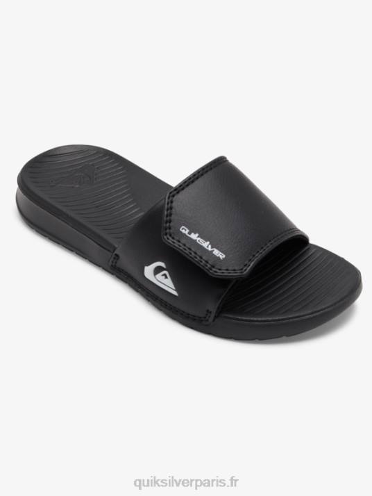 garçons Quiksilver 8-16 curseurs de réglage de la côte lumineuse D6PT2185 noir blanc