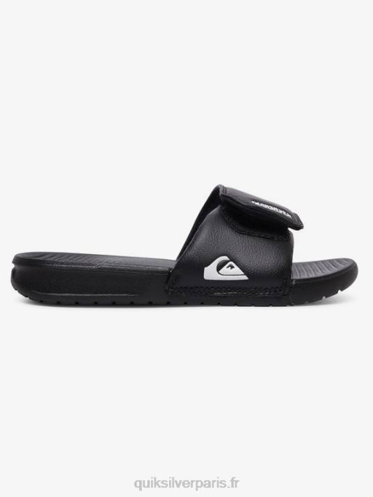 garçons Quiksilver 8-16 curseurs de réglage de la côte lumineuse D6PT2185 noir blanc