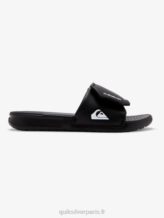 garçons Quiksilver 8-16 curseurs de réglage de la côte lumineuse D6PT2185 noir blanc