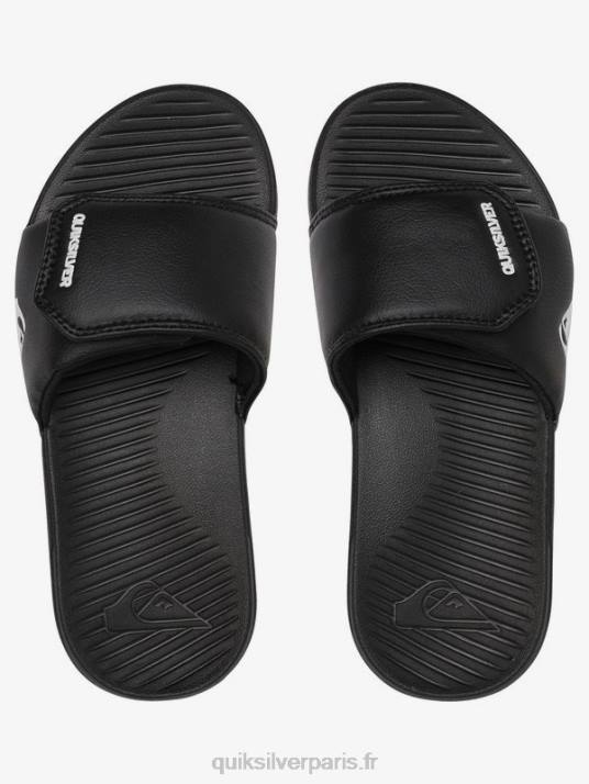 garçons Quiksilver 8-16 curseurs de réglage de la côte lumineuse D6PT2185 noir blanc