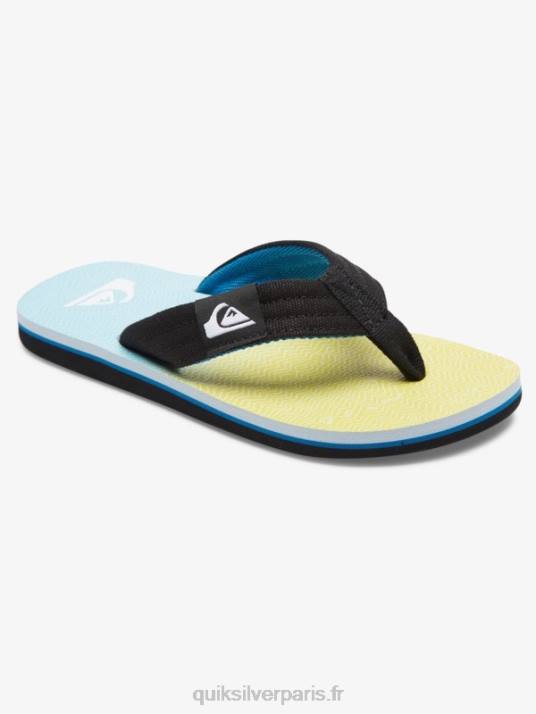 garçons Quiksilver 8-16 molokai layback sandale de base pour jeunes D6PT2252 bleu jaune