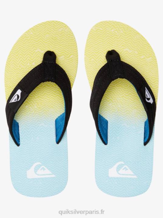 garçons Quiksilver 8-16 molokai layback sandale de base pour jeunes D6PT2252 bleu jaune