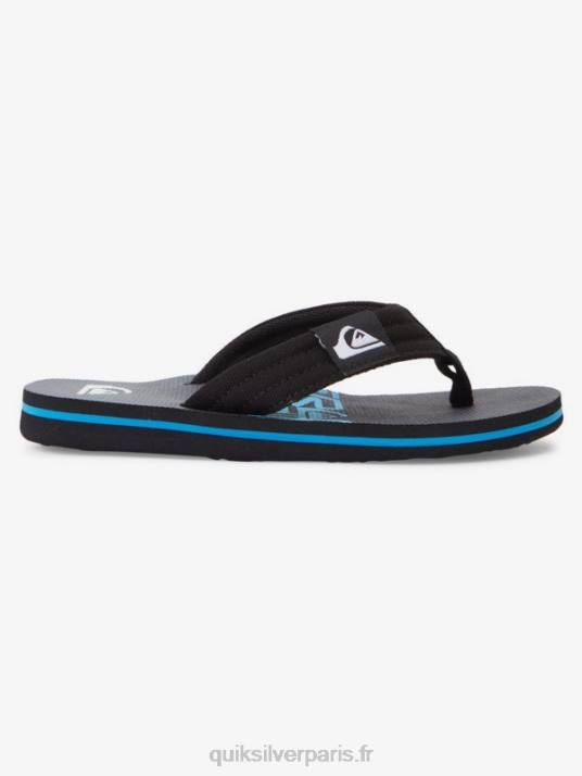 garçons Quiksilver 8-16 molokai layback sandale de base pour jeunes D6PT2254 noir