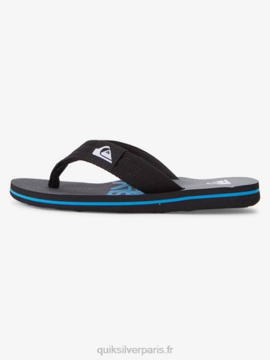 garçons Quiksilver 8-16 molokai layback sandale de base pour jeunes D6PT2254 noir