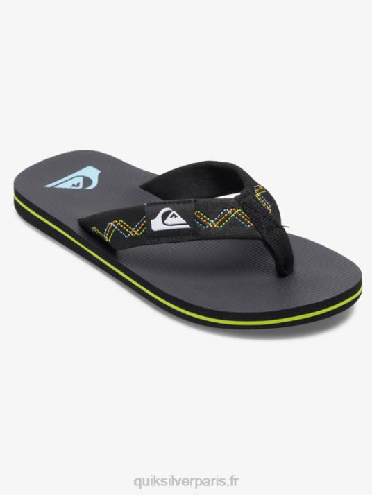 garçons Quiksilver 8-16 sandales à coutures molokai D6PT2148 vert noir