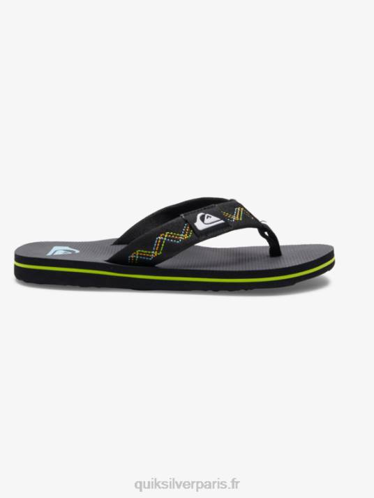garçons Quiksilver 8-16 sandales à coutures molokai D6PT2148 vert noir