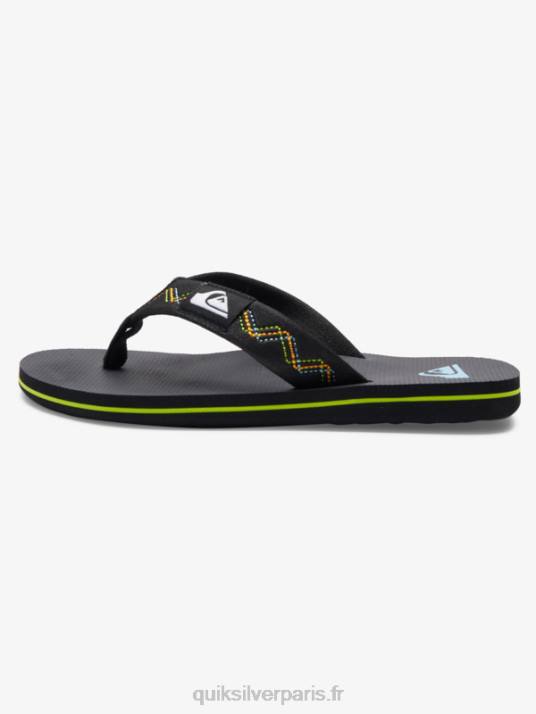 garçons Quiksilver 8-16 sandales à coutures molokai D6PT2148 vert noir