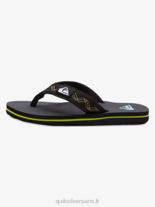 garçons Quiksilver 8-16 sandales à coutures molokai D6PT2148 vert noir