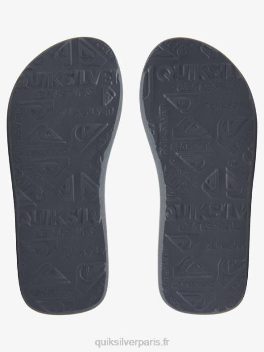garçons Quiksilver 8-16 sandales à coutures molokai D6PT2150 noir/gris/jaune