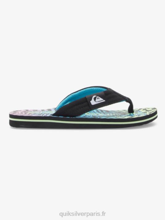 garçons Quiksilver 8-16 sandales décontractées molokai D6PT1990 noir/rose/bleu