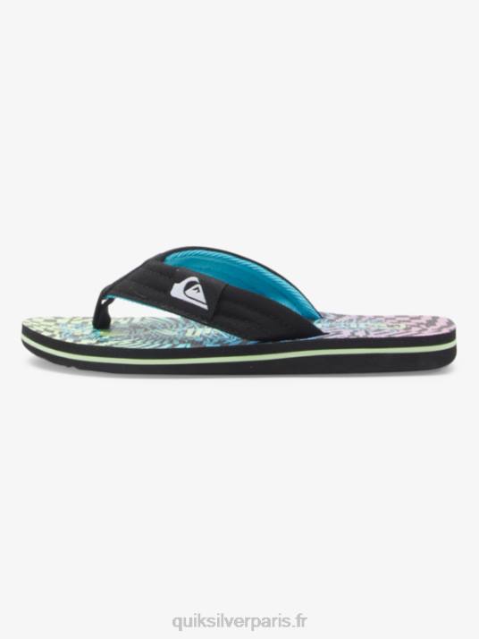 garçons Quiksilver 8-16 sandales décontractées molokai D6PT1990 noir/rose/bleu