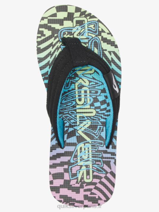 garçons Quiksilver 8-16 sandales décontractées molokai D6PT1990 noir/rose/bleu