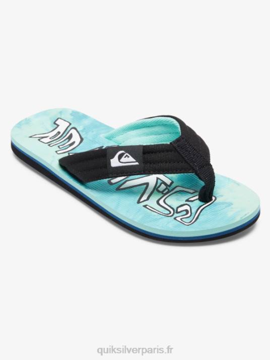 garçons Quiksilver 8-16 sandales décontractées molokai D6PT1994 vert/bleu/jaune