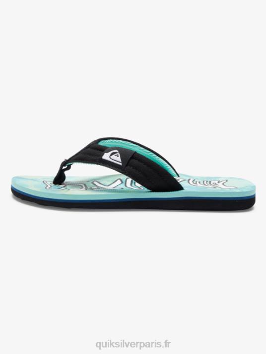 garçons Quiksilver 8-16 sandales décontractées molokai D6PT1994 vert/bleu/jaune