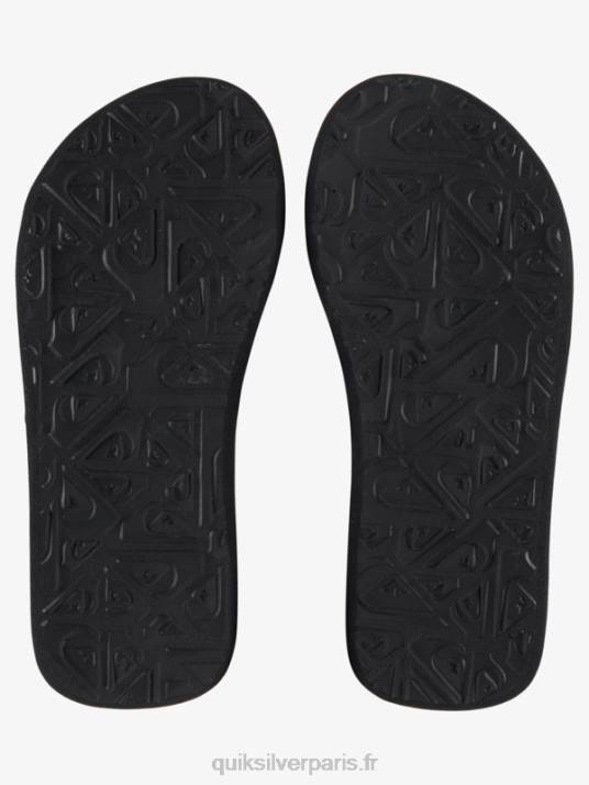 garçons Quiksilver 8-16 sandales décontractées molokai D6PT1995 noir/orange/gris