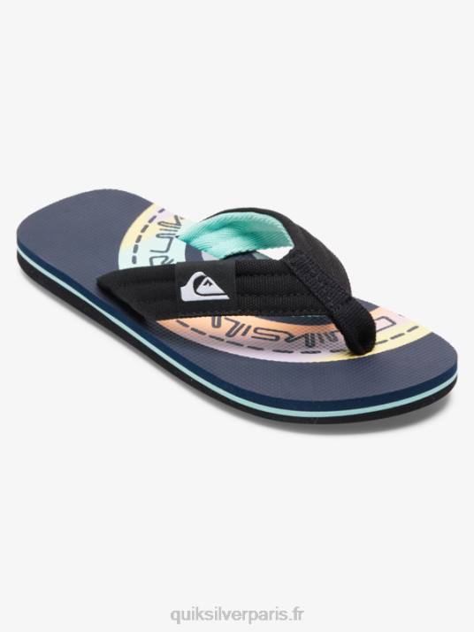 garçons Quiksilver 8-16 sandales décontractées molokai D6PT1997 bleu/orange