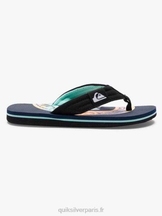 garçons Quiksilver 8-16 sandales décontractées molokai D6PT1997 bleu/orange