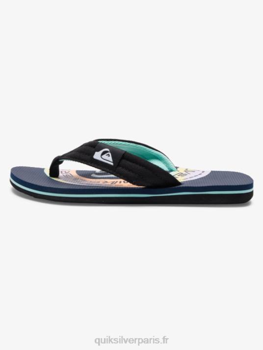 garçons Quiksilver 8-16 sandales décontractées molokai D6PT1997 bleu/orange