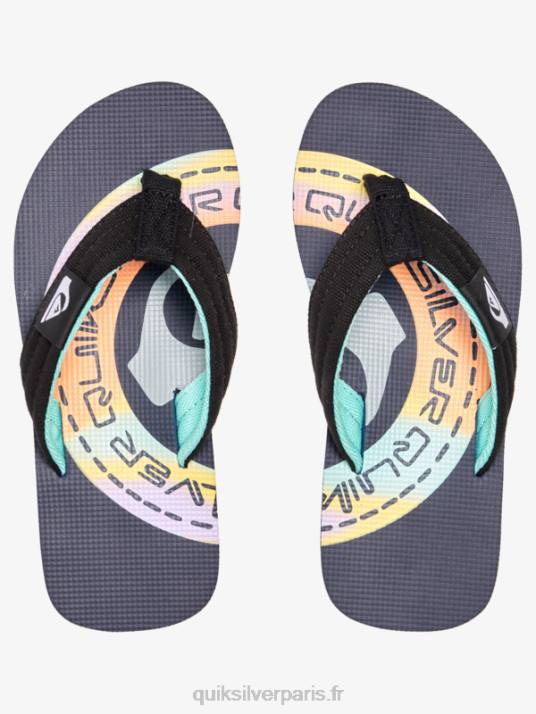 garçons Quiksilver 8-16 sandales décontractées molokai D6PT1997 bleu/orange