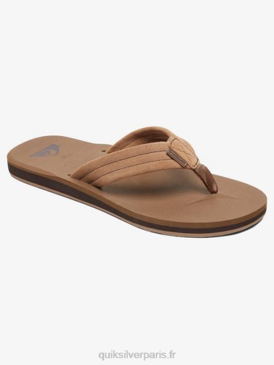 garçons Quiksilver 8-16 sandales en cuir suédé Carver D6PT2282 beige - solide