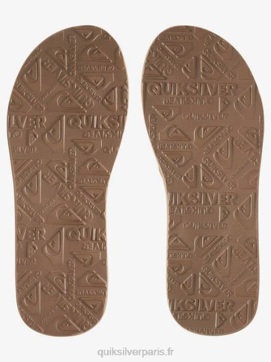 garçons Quiksilver 8-16 sandales en cuir suédé Carver D6PT2282 beige - solide