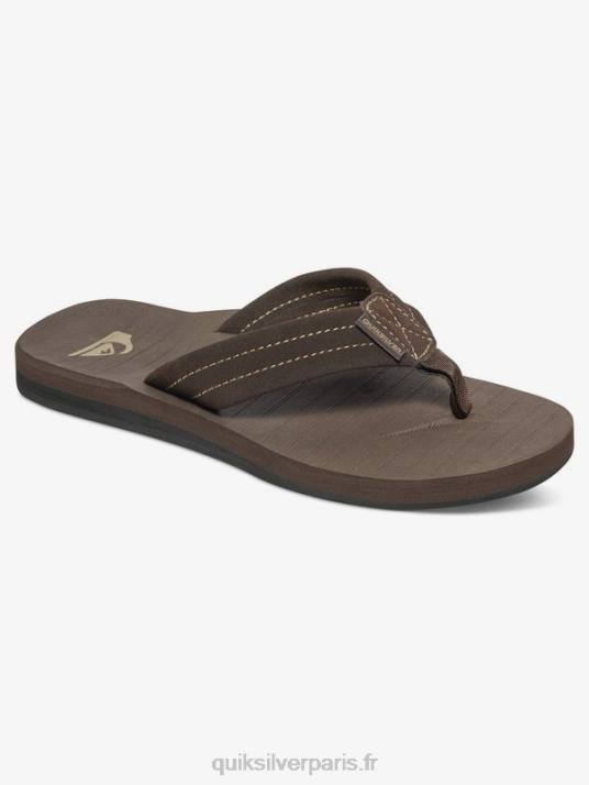 garçons Quiksilver 8-16 sandales en cuir suédé Carver D6PT2283 demi-tasse - solide