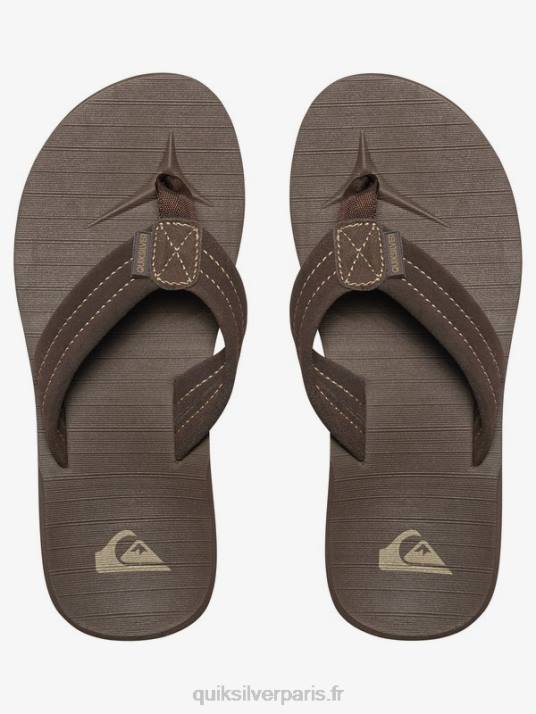 garçons Quiksilver 8-16 sandales en cuir suédé Carver D6PT2283 demi-tasse - solide