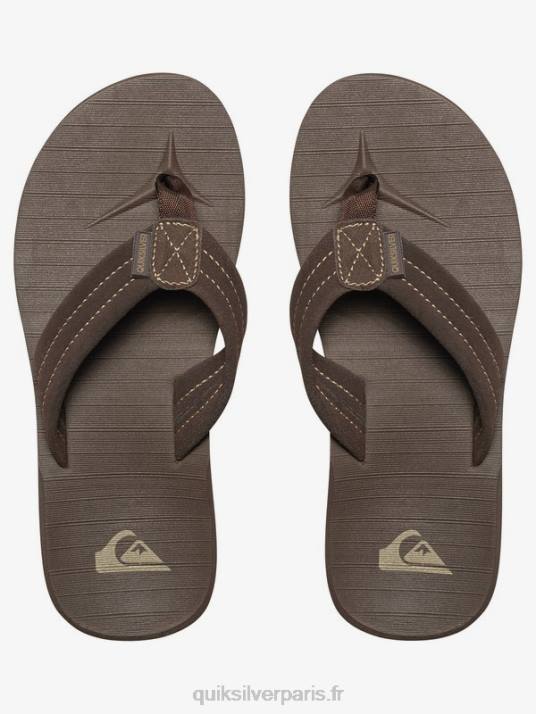 garçons Quiksilver 8-16 sandales en cuir suédé Carver D6PT2283 demi-tasse - solide