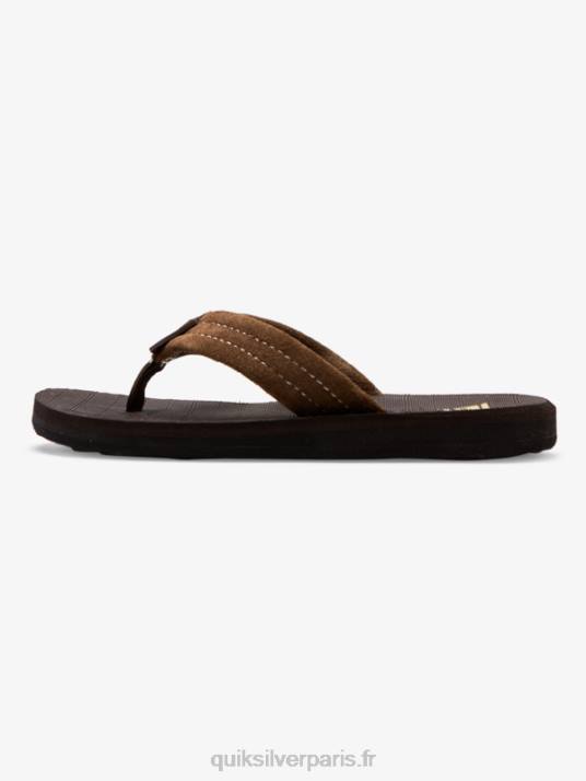 garçons Quiksilver 8-16 sandales en cuir suédé Carver D6PT2283 demi-tasse - solide