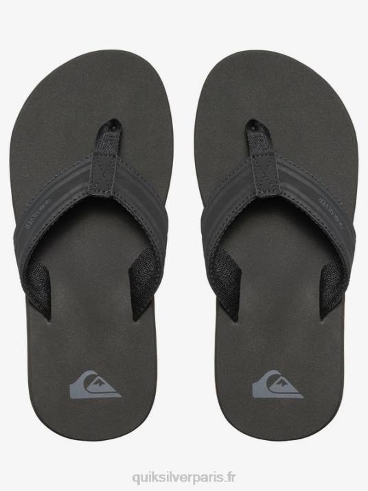 garçons Quiksilver 8-16 sandales en forme de clé à molette D6PT2285 noir marron