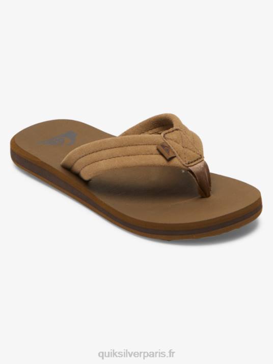 garçons Quiksilver 8-16 sandales à âme en daim Carver D6PT2092 bronzer 1