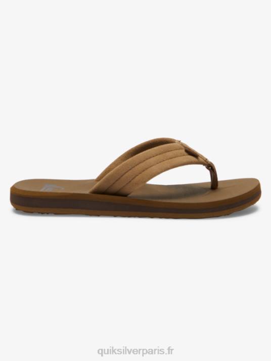 garçons Quiksilver 8-16 sandales à âme en daim Carver D6PT2092 bronzer 1