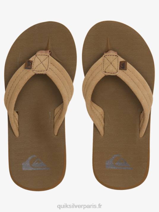 garçons Quiksilver 8-16 sandales à âme en daim Carver D6PT2092 bronzer 1