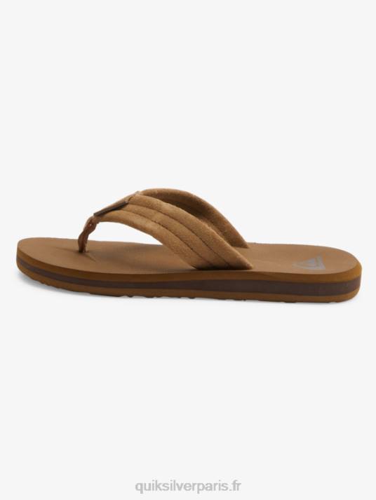 garçons Quiksilver 8-16 sandales à âme en daim Carver D6PT2092 bronzer 1