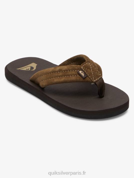 garçons Quiksilver 8-16 sandales à âme en daim Carver D6PT2093 marron 1