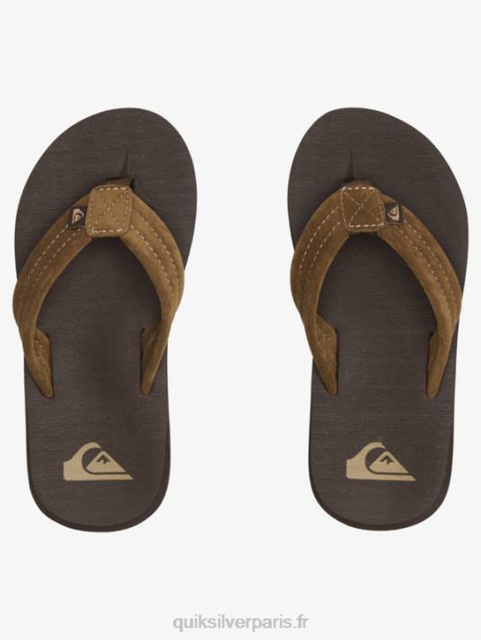 garçons Quiksilver 8-16 sandales à âme en daim Carver D6PT2093 marron 1