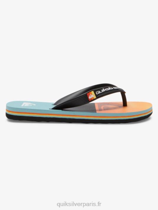 garçons Quiksilver 8-16 tongs molokai D6PT2021 noir/orange/gris