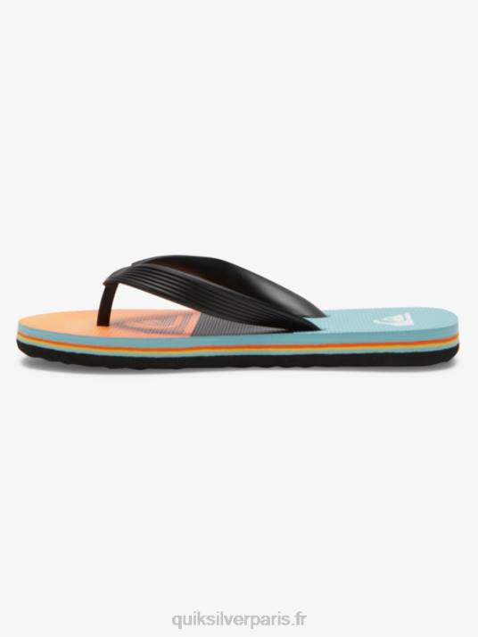garçons Quiksilver 8-16 tongs molokai D6PT2021 noir/orange/gris