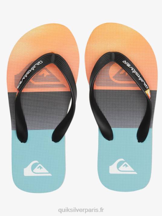 garçons Quiksilver 8-16 tongs molokai D6PT2021 noir/orange/gris