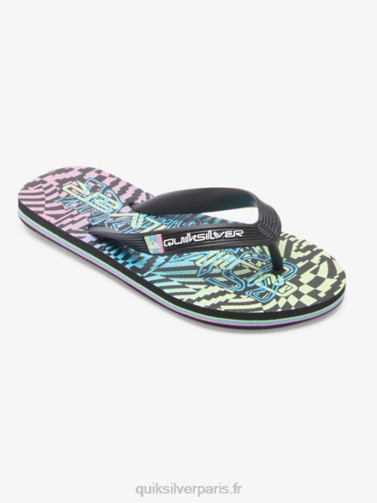 garçons Quiksilver 8-16 tongs molokai D6PT2022 noir/rose/bleu