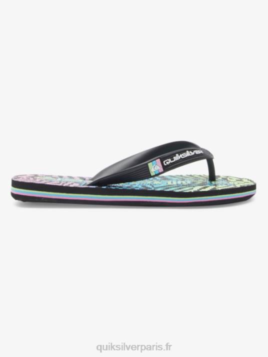 garçons Quiksilver 8-16 tongs molokai D6PT2022 noir/rose/bleu