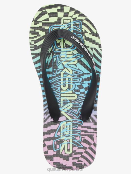 garçons Quiksilver 8-16 tongs molokai D6PT2022 noir/rose/bleu