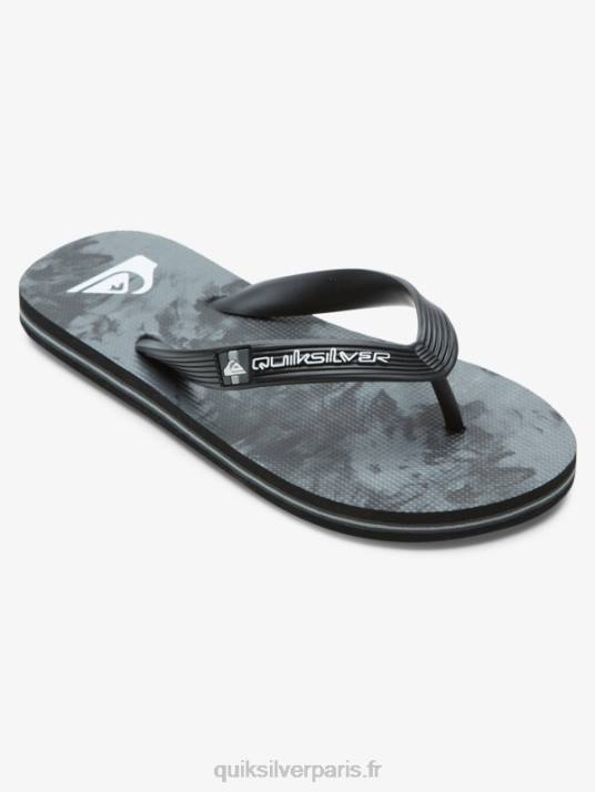 garçons Quiksilver 8-16 tongs molokai D6PT2026 gris noir
