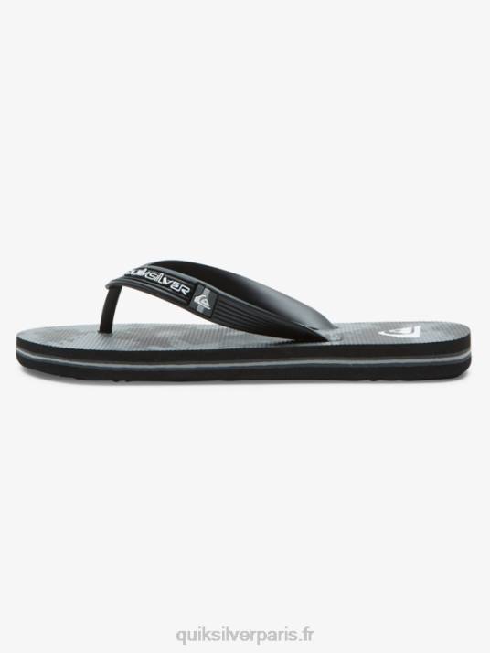 garçons Quiksilver 8-16 tongs molokai D6PT2026 gris noir