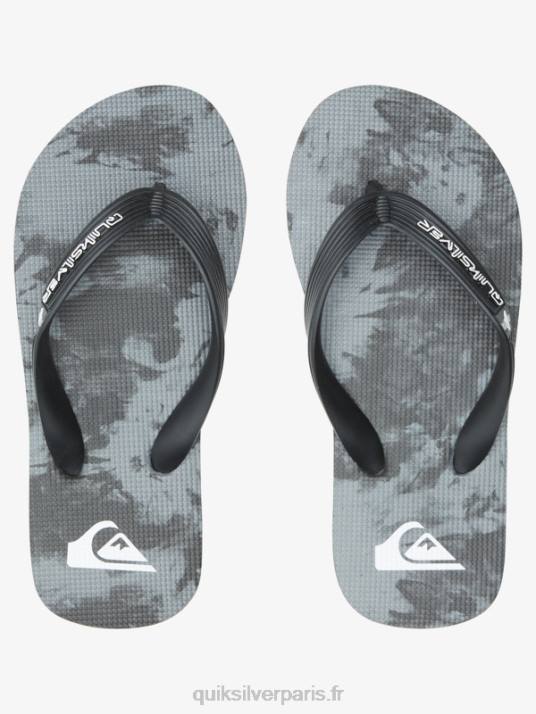 garçons Quiksilver 8-16 tongs molokai D6PT2026 gris noir
