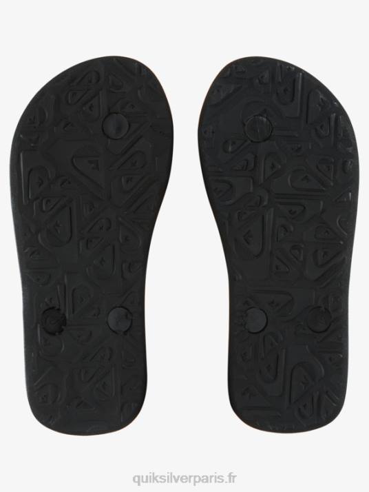 garçons Quiksilver 8-16 tongs molokai D6PT2026 gris noir