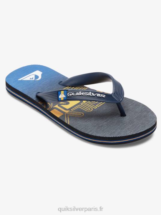 garçons Quiksilver 8-16 tongs molokai D6PT2027 noir/orange