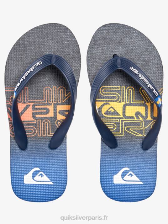garçons Quiksilver 8-16 tongs molokai D6PT2027 noir/orange