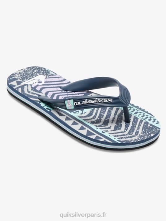 garçons Quiksilver 8-16 tongs molokai D6PT2028 gris noir